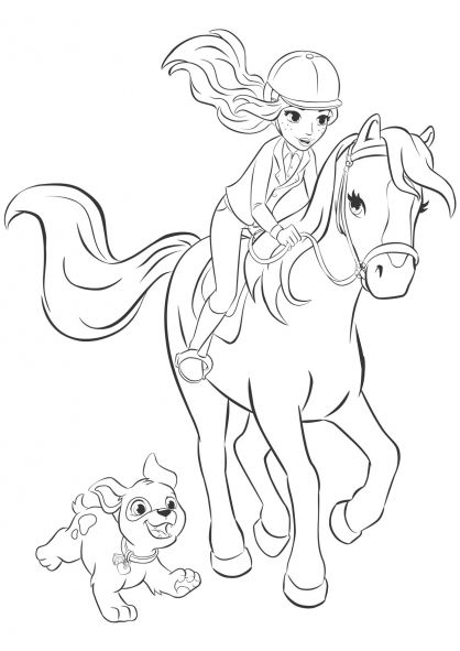 Barbie Horse Free Coloring Page Kids Coloring Pages 418x591 Barbie Horse Free Coloring Page Kids Coloring Pages