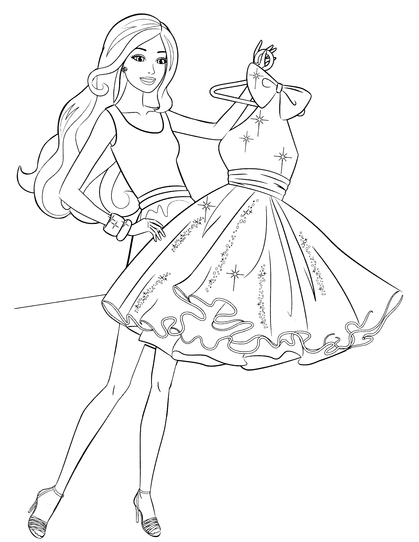 1700x2200 Barbie In The Dream House Coloring Page Barbie Coloring Pages