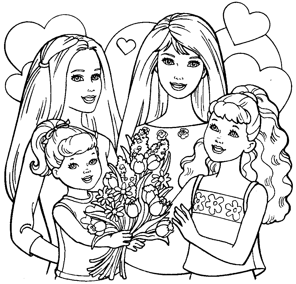 1016x976 Tested Barbie In The Dream House Coloring Page