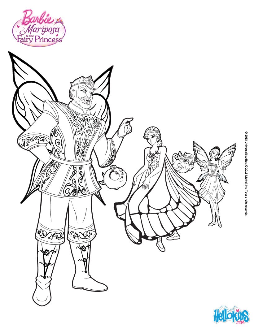 Barbie Mariposa Coloring Pages