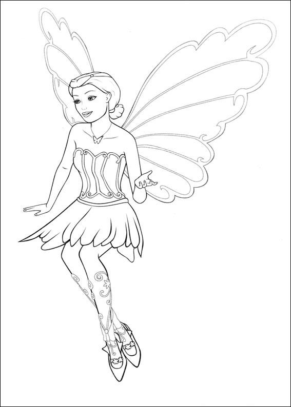 567x794 Barbie Mariposa Coloring Page 4