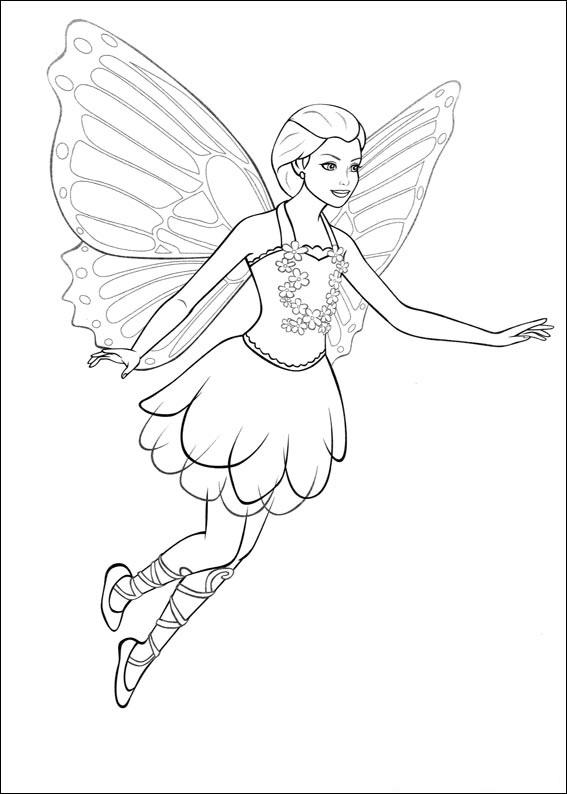567x794 Barbie Mariposa Coloring Page 5