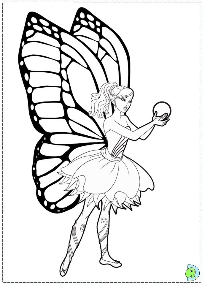 691x960 Barbie Mariposa And The Fairy Princess Coloring Page