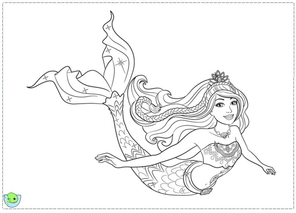 960x691 Barbie Mermaid Tale Coloring Page