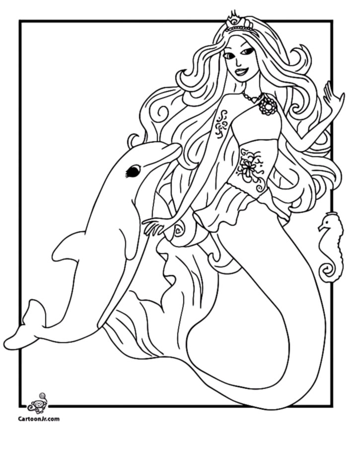 707x909 Barbie Mermaid Coloring Pages
