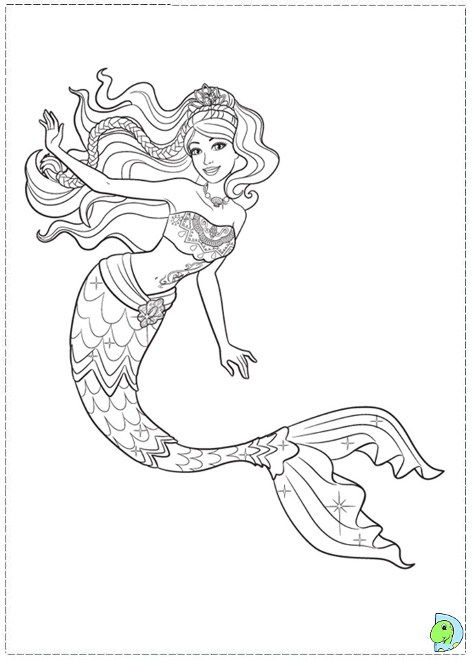Barbie Mermaid Coloring Pages 691x960 Barbie Mermaid Coloring Pages