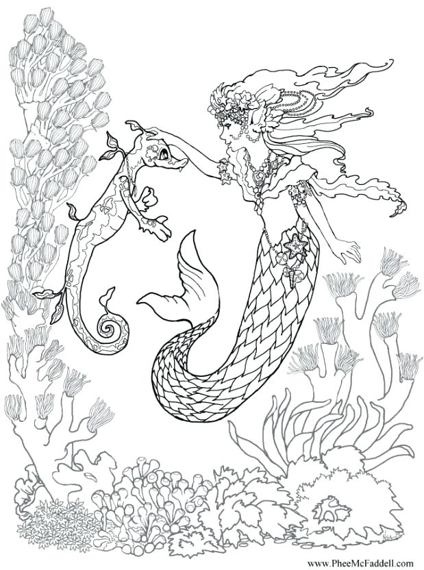 Mermaid Printable Coloring Pages Detailed Mermaid Coloring Pages 619x832 Mermaid Printable Coloring Pages Detailed Mermaid Coloring Pages