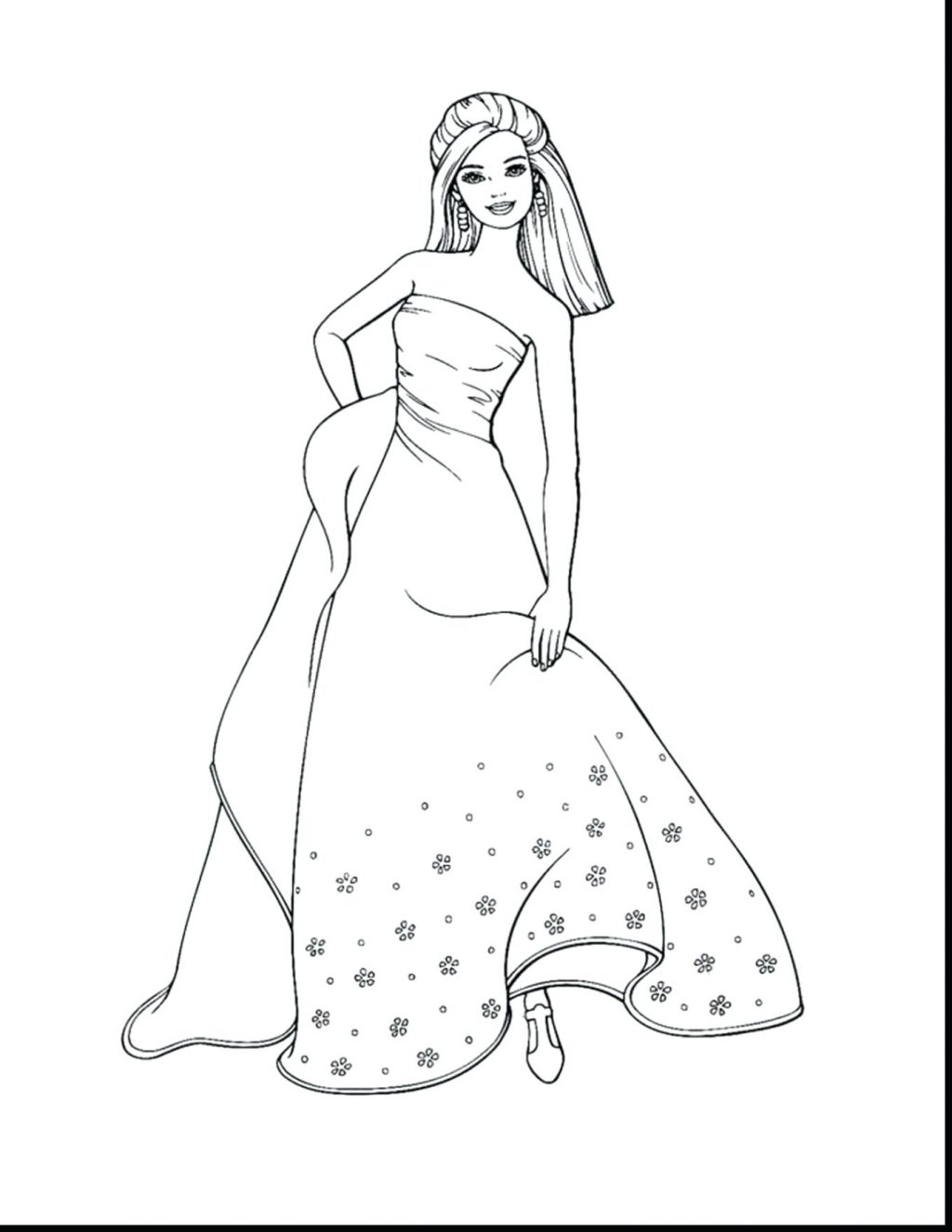Coloring Pages ~ Barbie Printable Coloring Pages Remarkable 1024x1326 Coloring Pages ~ Barbie Printable Coloring Pages Remarkable
