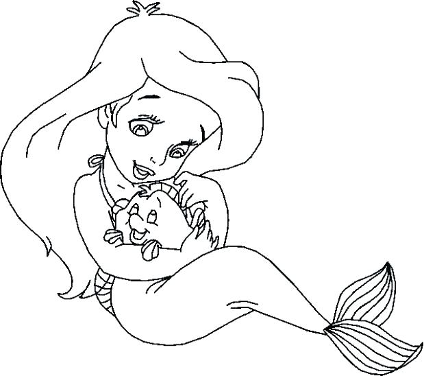 Printable Mermaid Coloring Pages 619x548 Printable Mermaid Coloring Pages