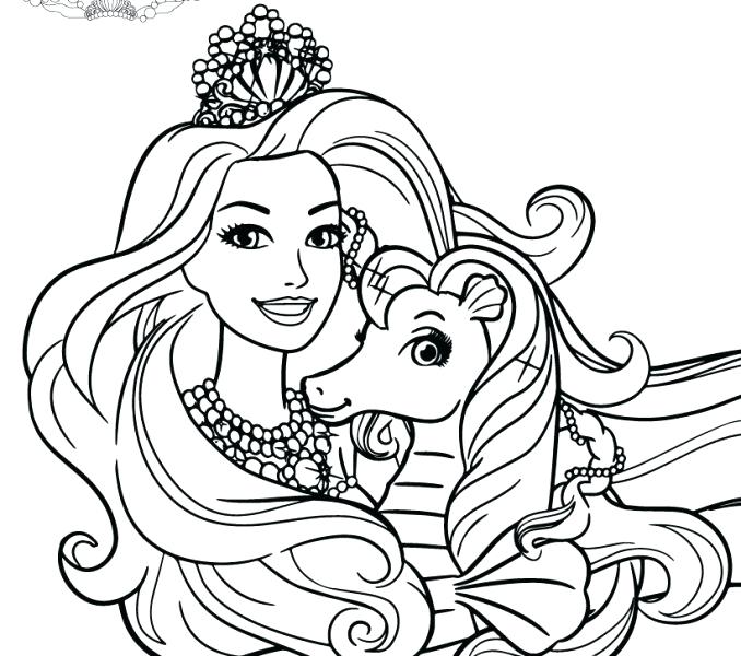 678x600 Coloring Pages Barbie