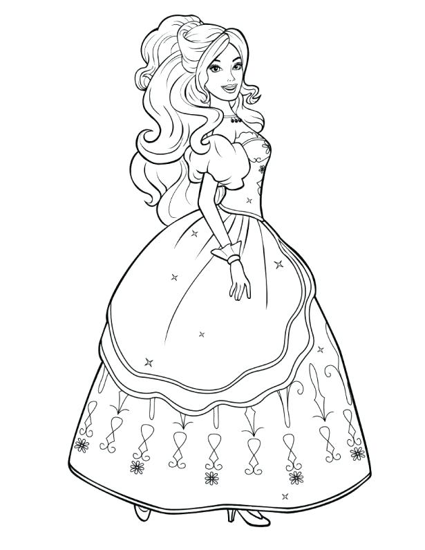615x795 Barbie Princess Coloring Page Princess Barbie Coloring Pages