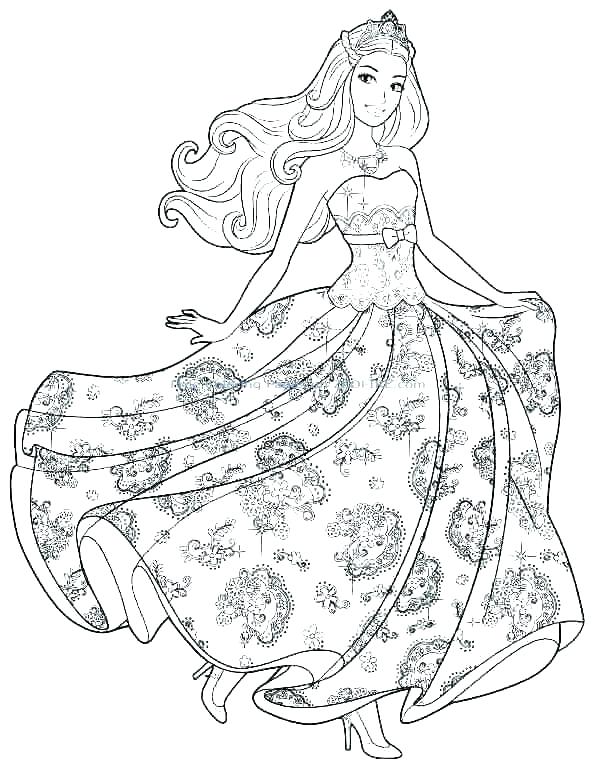 596x768 Barbie Princess Colouring Pages 2 Kids Coloring Free Barbie