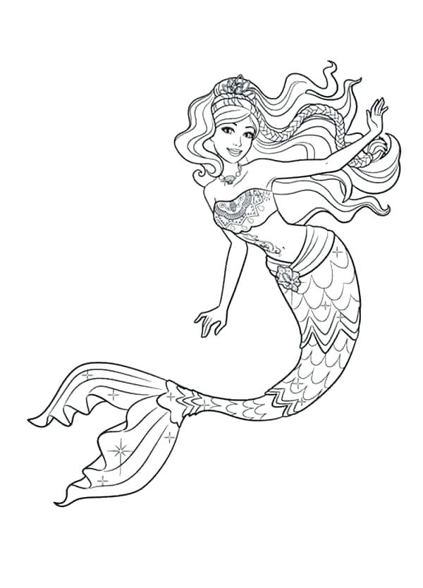 Mermaid Color Pages Princess Mermaid Color Sheets Coloring Page 600x834 Mermaid Color Pages Princess Mermaid Color Sheets Coloring Page