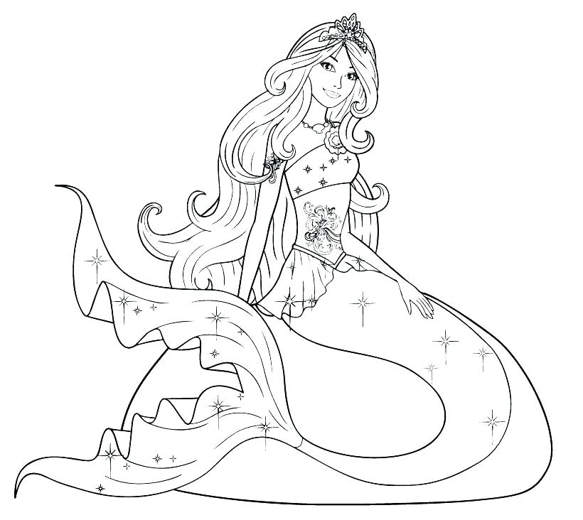 Barbie Princess Mermaid Coloring Pages at GetColorings.com | Free ...