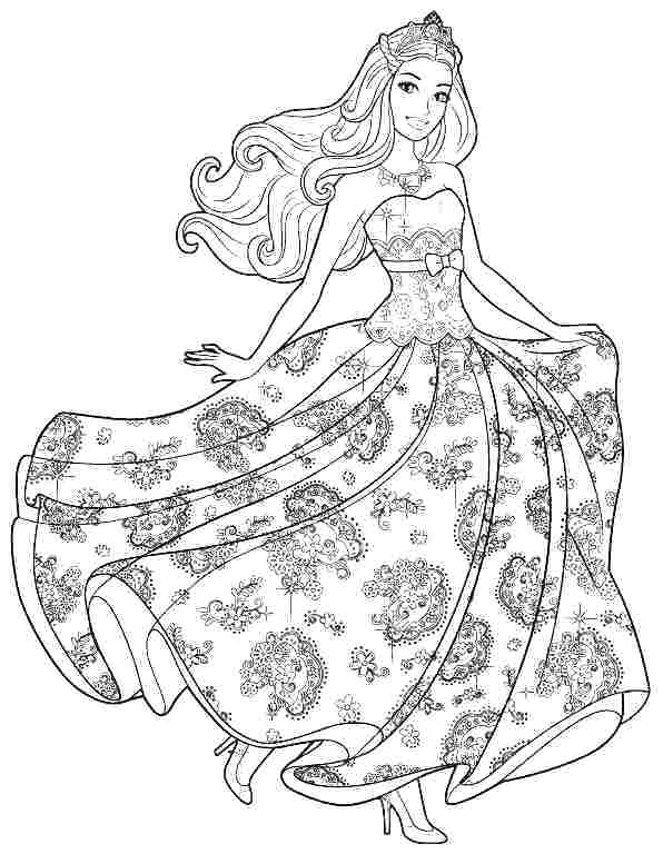 596x768 Barbie Valentine Coloring Pages