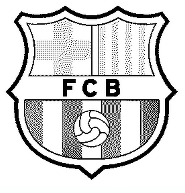 600x626 Football Badge Fcb Teenagers Coloring Pages
