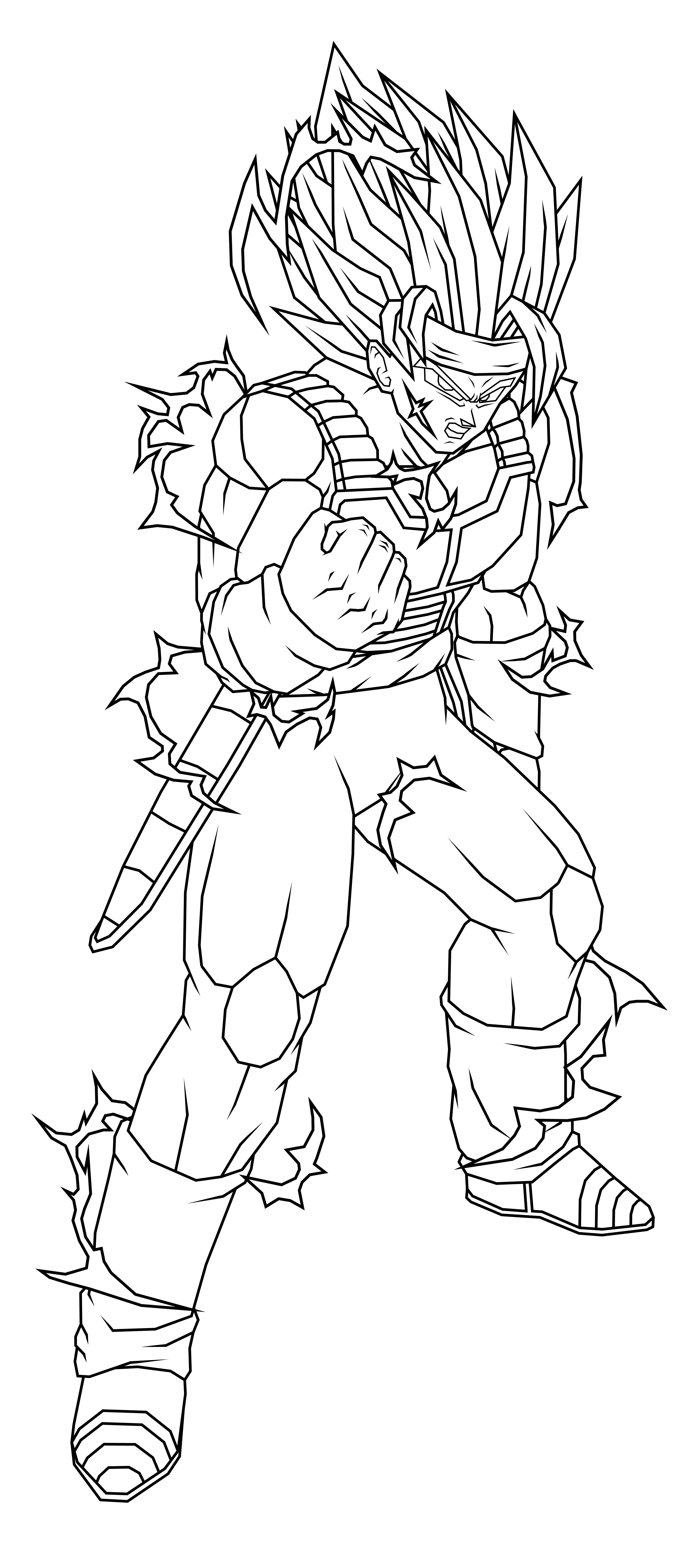 3051x6900 Bardock Coloring Pages