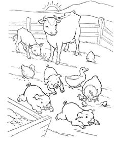Farm Animal Coloring Page Pigs Slop 10a , Animales 236x288 Farm Animal Coloring Page Pigs Slop 10a , Animales