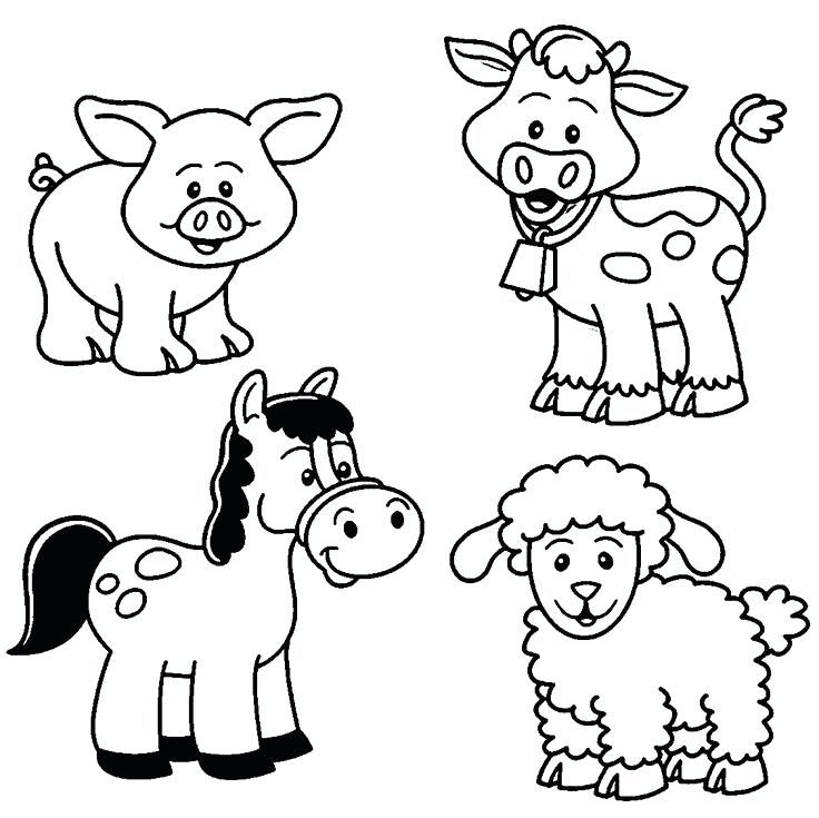 Barn Animals Coloring Pages Baby Farm Animal Coloring Pages More 736x735 Barn Animals Coloring Pages Baby Farm Animal Coloring Pages More