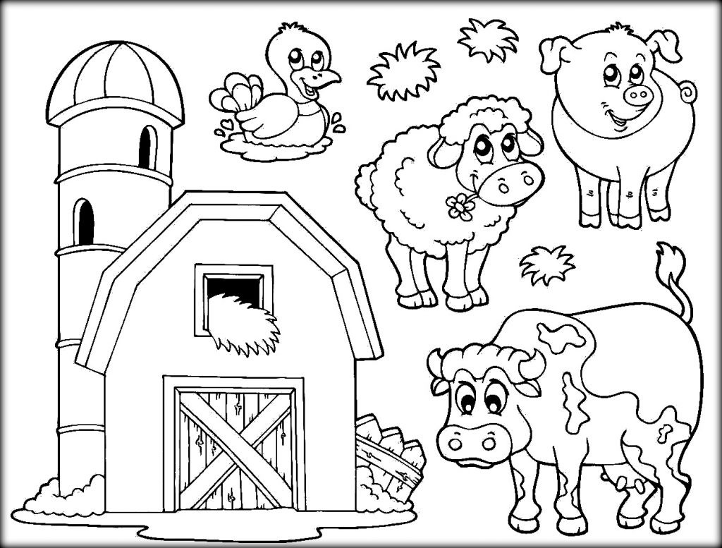 Barn Animals Coloring Pages Pictures Of Best Farm 1024x777 Barn Animals Coloring Pages Pictures Of Best Farm