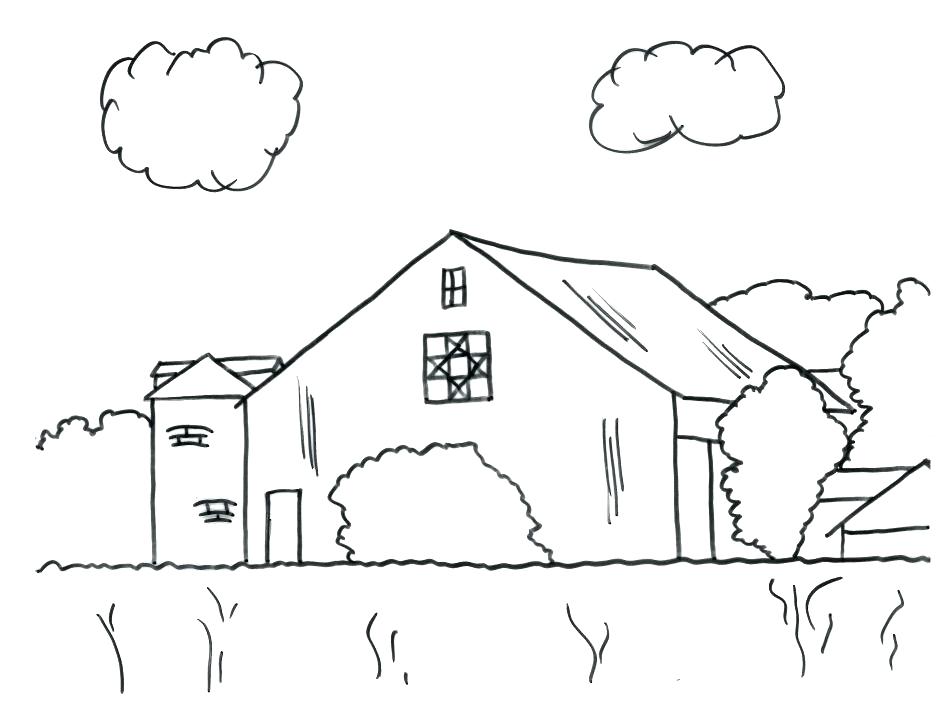 945x727 Barn Coloring Pages Barn Coloring Pages Pictures Barn Coloring