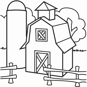 300x300 Farm House Coloring Pages Barn Coloring Pages Ohmygirl.us