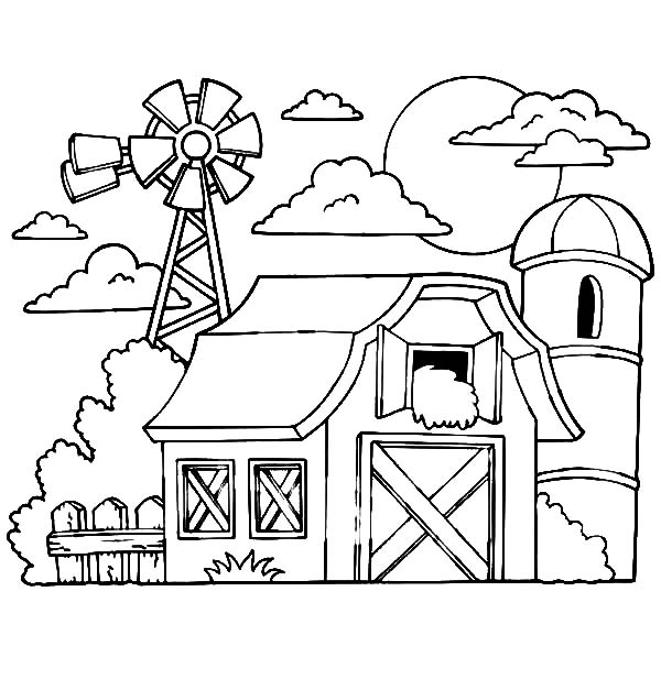 600x627 Barn Coloring Pages To Print Amazing Barn Coloring Pages 28