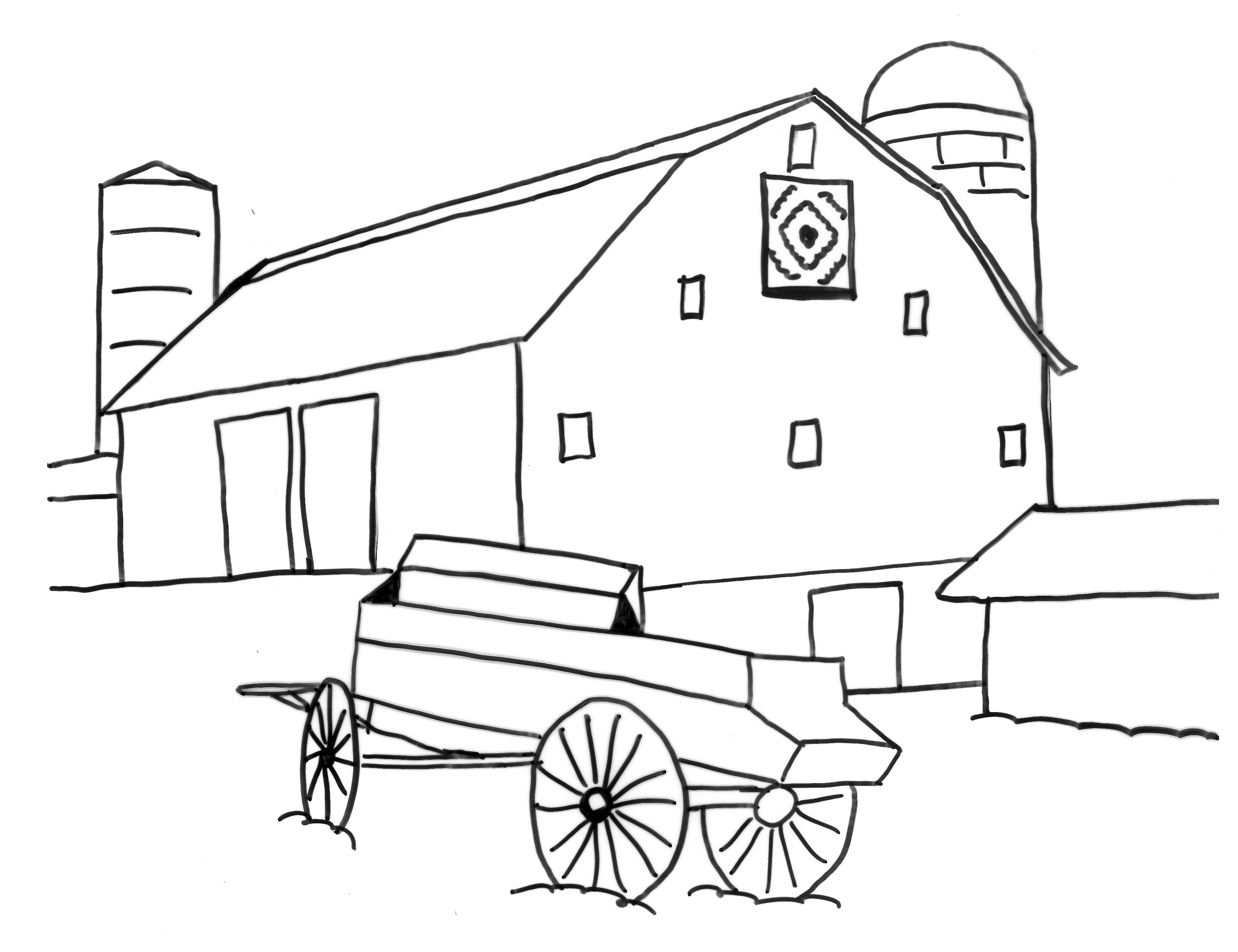 Barn Coloring Pages Free