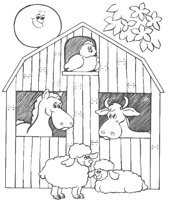 549x659 Barn Coloring Pages To Print Bigredbarncoloringpages Barn Animals