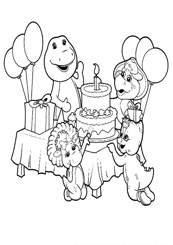600x850 Barney And Friends Celebrate Birthday Coloring Pages Best Place