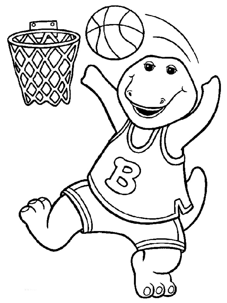 768x1024 Surprise Barney Dinosaur Coloring Pages The Pa