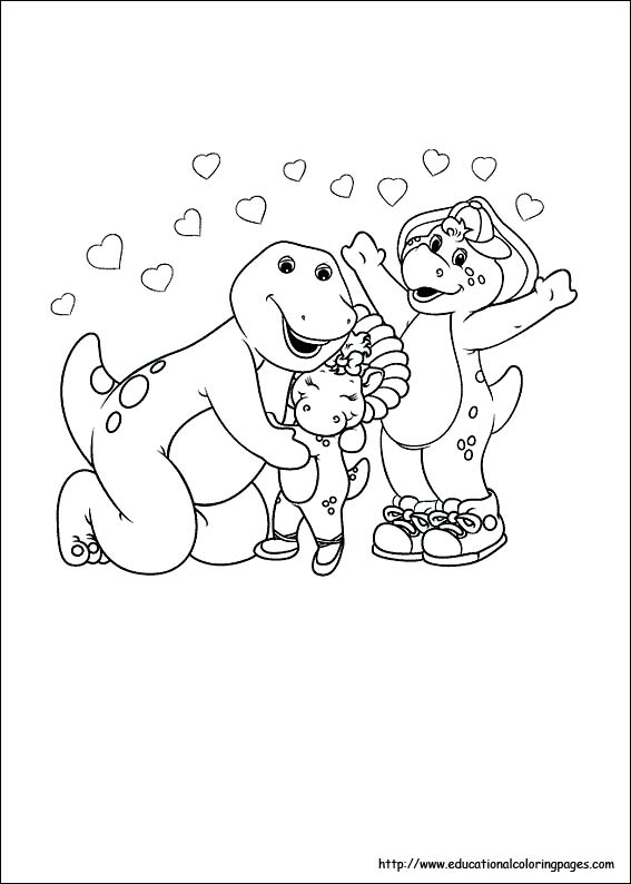 567x794 Barney Coloring Pages