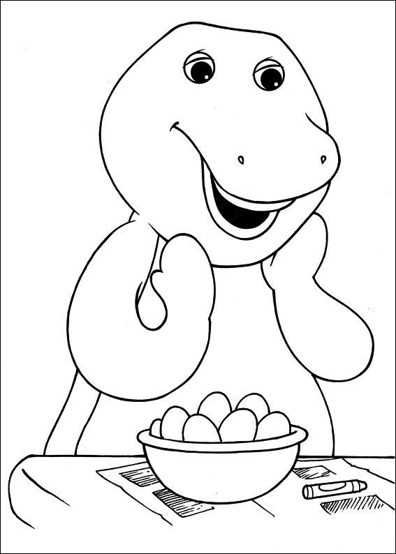 Barney Printable Coloring Pages