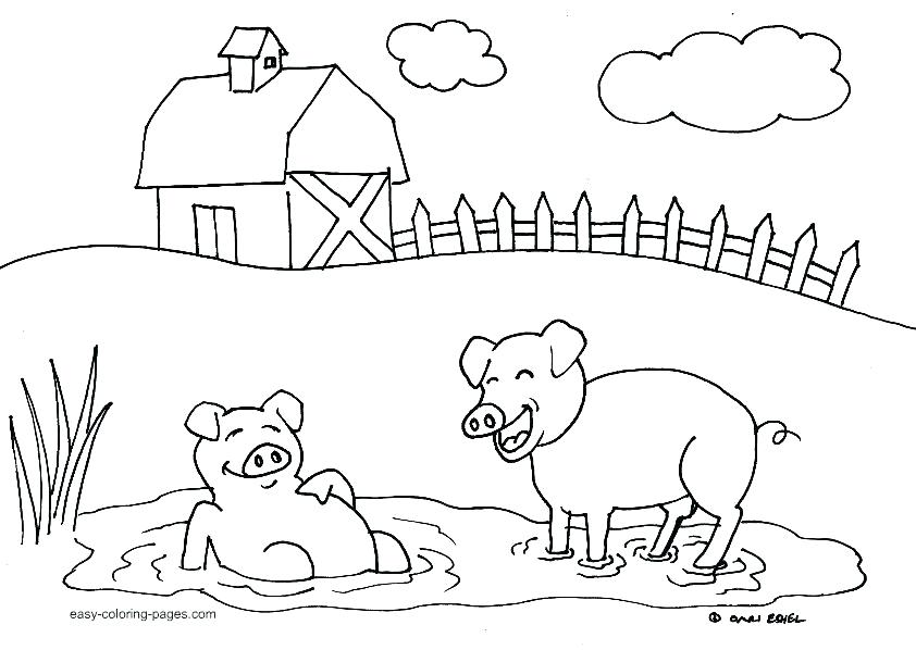 Farm Color Pages Farm Animal Coloring Pages For Preschoolers Free 842x598 Farm Color Pages Farm Animal Coloring Pages For Preschoolers Free