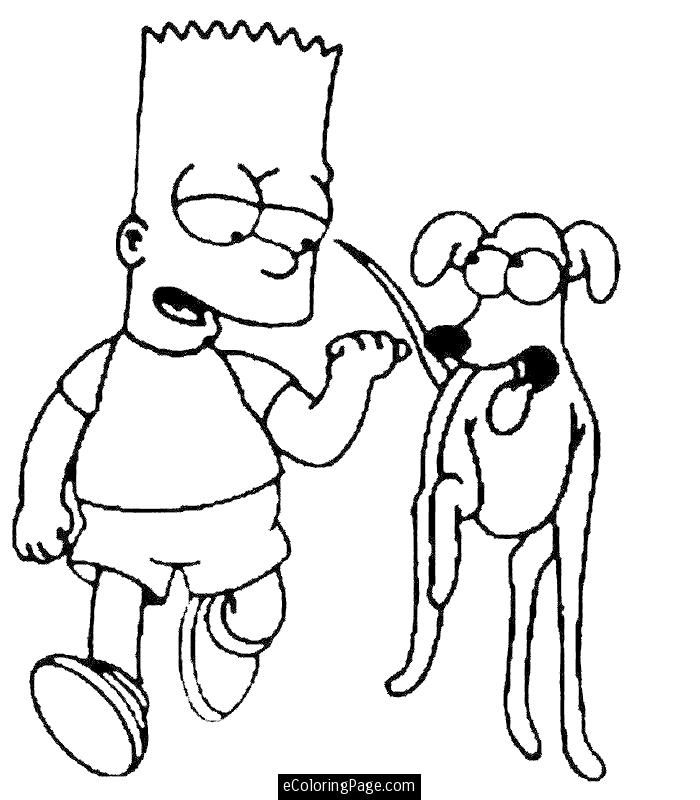 Simpsons Coloring Page 700x800 Simpsons Coloring Page