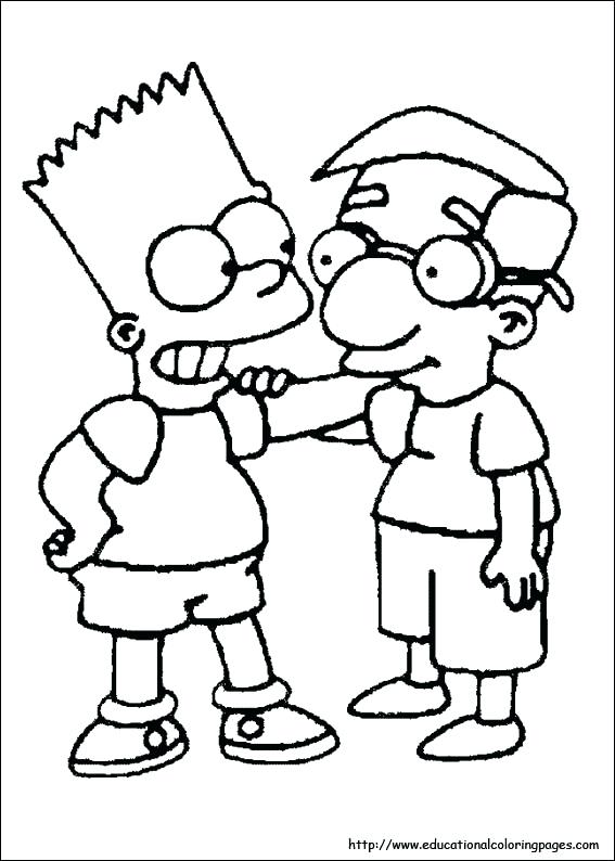 Simpsons Coloring Pages Coloring Page By Lover On Free Simpsons 567x794 Simpsons Coloring Pages Coloring Page By Lover On Free Simpsons