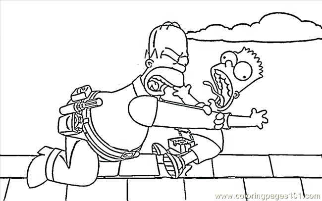 Simpsons Coloring Pages More Coloring Pages S8 Bart Simpson 650x406 Simpsons Coloring Pages More Coloring Pages S8 Bart Simpson
