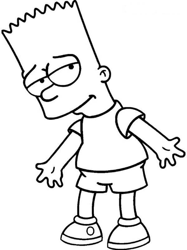 Bart Simpson Coloring Pages 600x799 Bart Simpson Coloring Pages