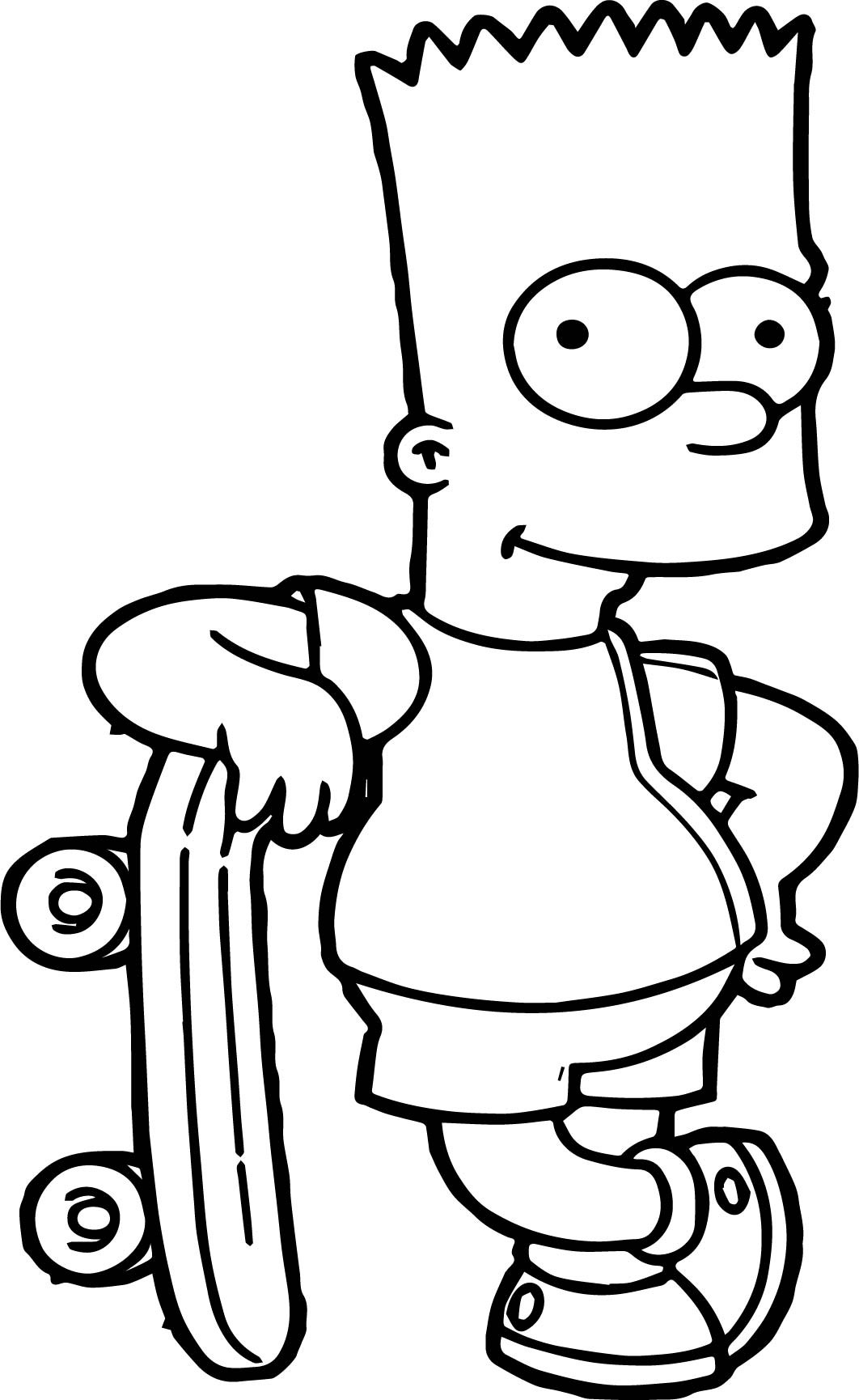 Bart Simpson Coloring Pages Lovely The Simpsons 1062x1730 Bart Simpson Coloring Pages Lovely The Simpsons