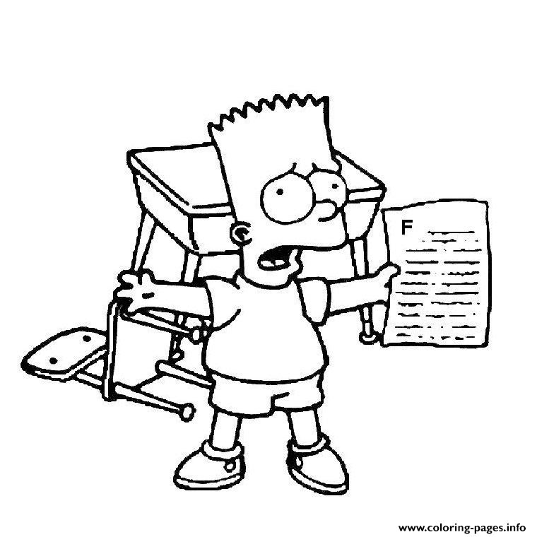 Bart Simpson Coloring Pages Printable 760x760 Bart Simpson Coloring Pages Printable
