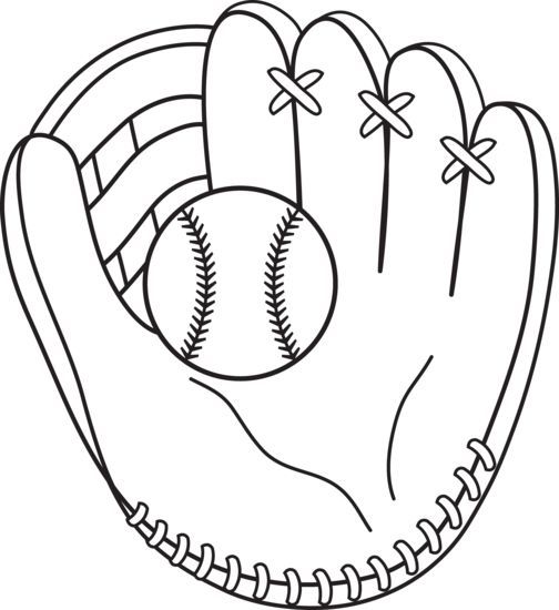 504x550 Baseball Mitt Coloring Page To Use With Casey