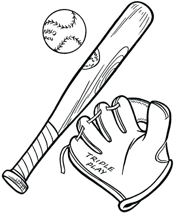600x734 Baseball Mitt Coloring Page Bat Coloring Coloring Pages Of Bats