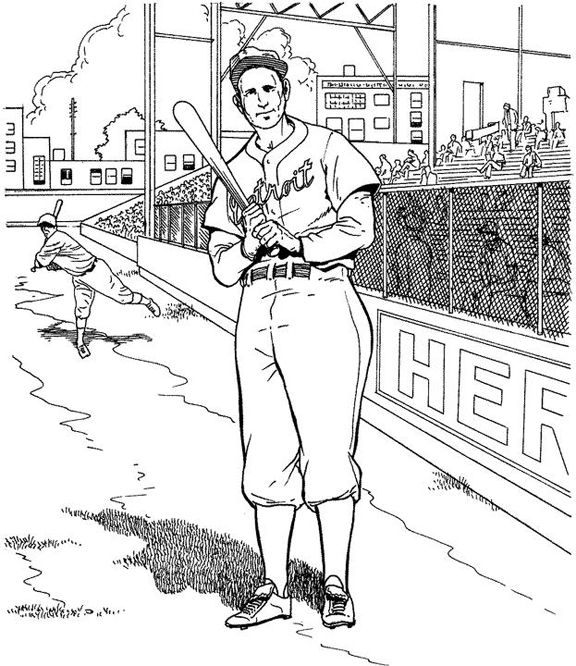 576x666 Detroit Tigers Batter Baseball Coloring Page Purple Kitty