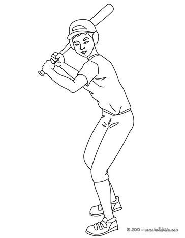 364x470 Teen Baseball Batter Coloring Pages