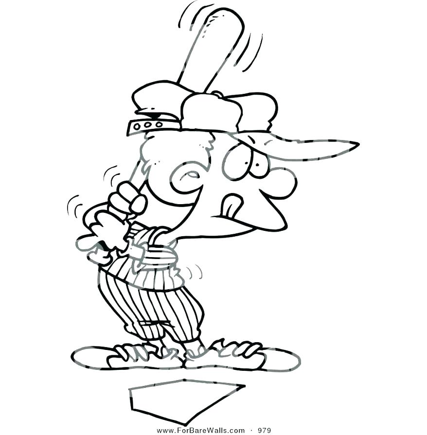 878x895 Baseball Catcher Coloring Pages