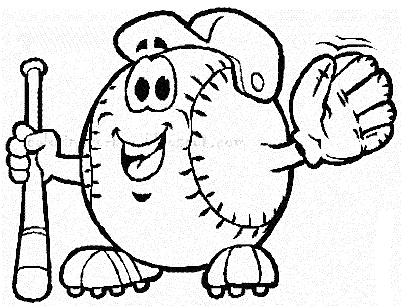 800x600 Baseball Coloring Pages To Print Download