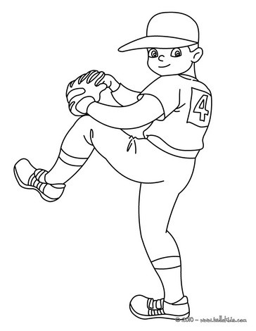 364x470 Baseball Coloring Pages