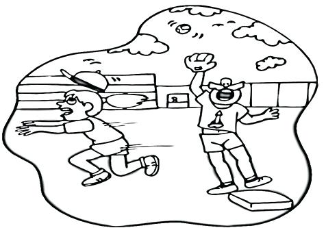 Football Field Coloring Pages Baseball Diamond Field Coloring 476x333 Football Field Coloring Pages Baseball Diamond Field Coloring