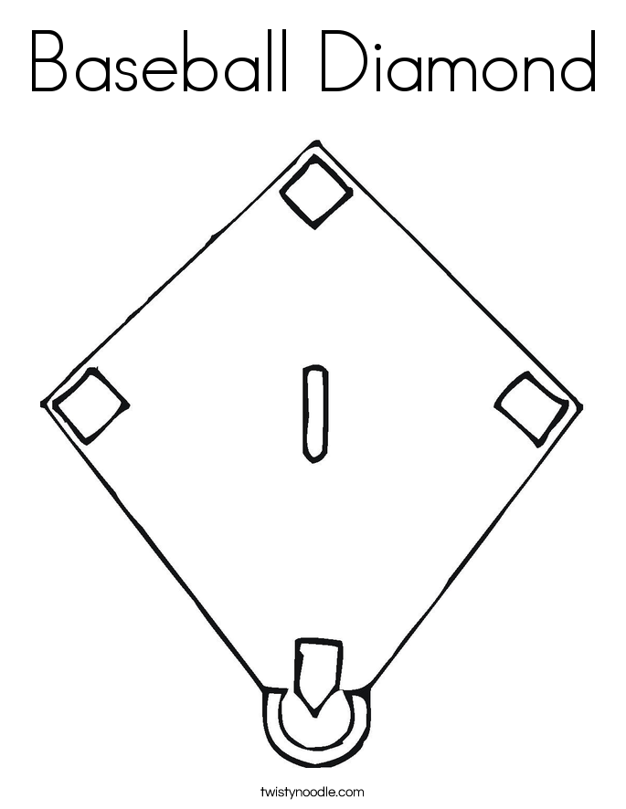 Baseball Diamond Coloring Page 685x886 Baseball Diamond Coloring Page