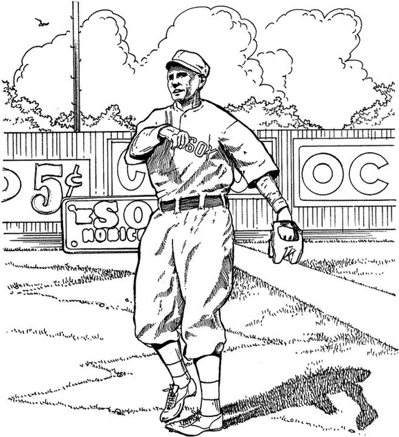 Red Sox Outfielder Baseball Coloring Page Purple Kitty On Baseball 576x631 Red Sox Outfielder Baseball Coloring Page Purple Kitty On Baseball